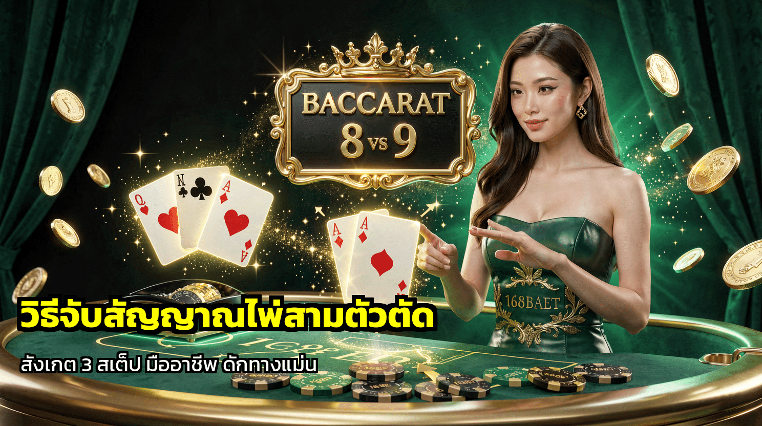 วิธีจับสัญญาณไพ่สามตัวตัด