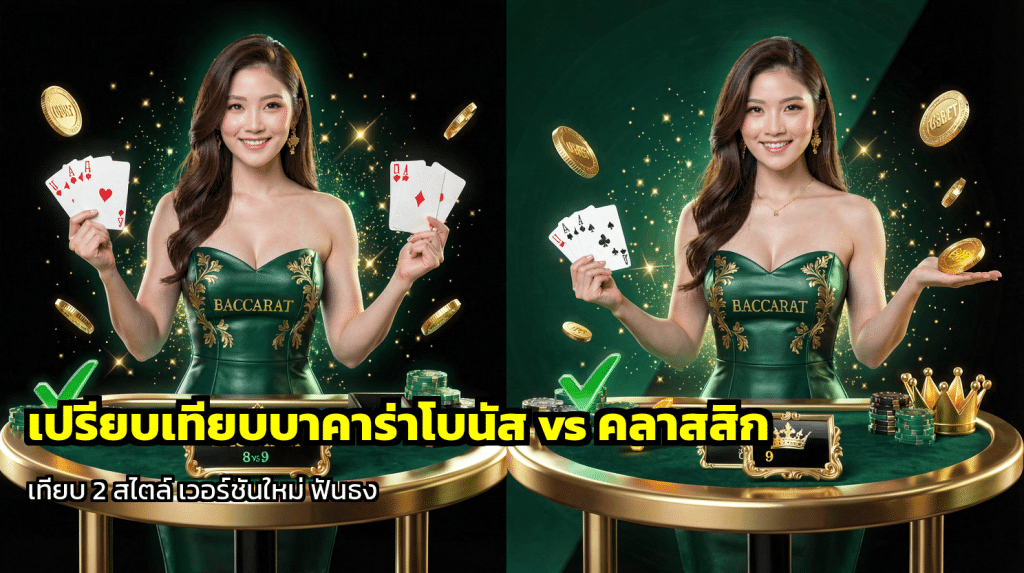 เปรียบเทียบบาคาร่าโบนัส vs คลาสสิก